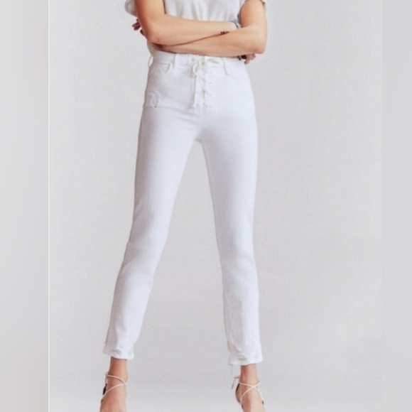 MOTHER Denim - MOTHER Superior The Lace Up Dazzler Ankle Chew